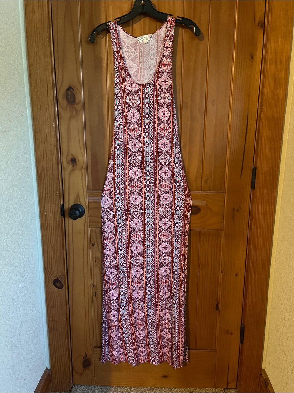 Pink Republic Pink, Blue and Red Patterned Maxi Dress